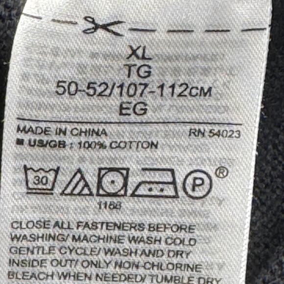 Banana Republic Cardigan Sweater Mens Sz XL Cotton Slub Black Pockets Mock Neck - Picture 6 of 6